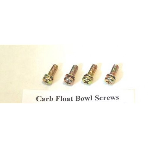 Kawasaki Z650 Carb Float Screws with captive washers packs of 4 ref 0420 