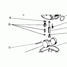 Kawasaki W1-650 W1SS W2 W2SS 66-71 needle valve and seat Kawasaki W1-650 W1SS W2 W2SS 66-71 needle valve and seat